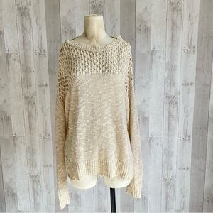 L’agence cotton linen sweater size small